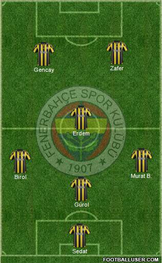Fenerbahçe SK Formation 2016