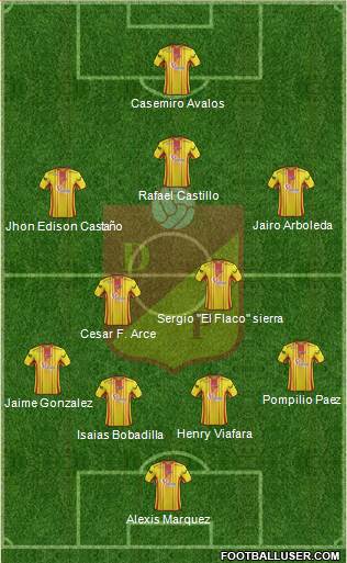 CS Deportivo Pereira Formation 2016