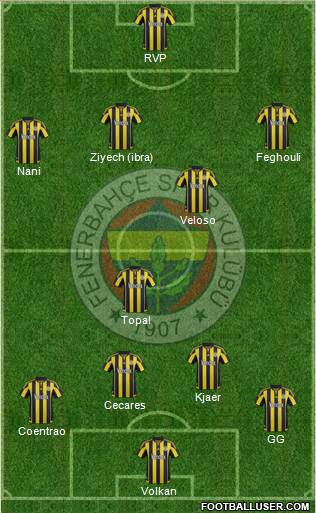 Fenerbahçe SK Formation 2016