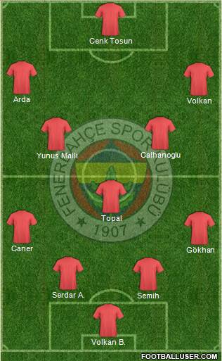 Fenerbahçe SK Formation 2016