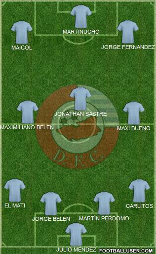 Asociación Atlética Durazno Fútbol Club Formation 2016