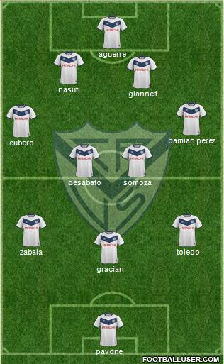 Vélez Sarsfield Formation 2016