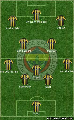 Fenerbahçe SK Formation 2016