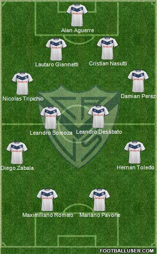 Vélez Sarsfield Formation 2016