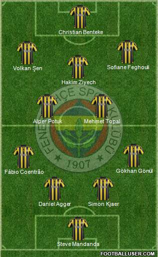 Fenerbahçe SK Formation 2016