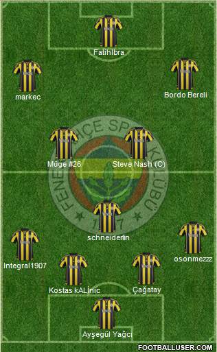 Fenerbahçe SK Formation 2016