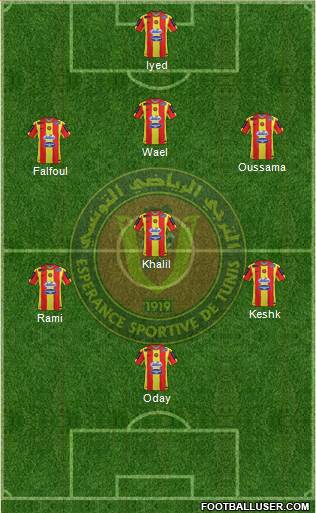 Espérance Sportive de Tunis 4-4-2 football formation