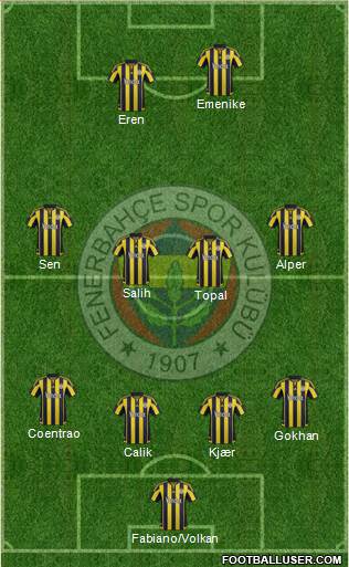 Fenerbahçe SK Formation 2016