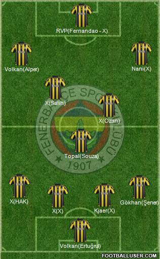 Fenerbahçe SK Formation 2016