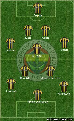 Fenerbahçe SK Formation 2016