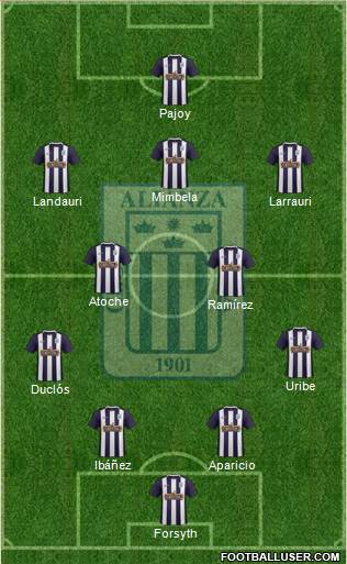 C Alianza Lima Formation 2016