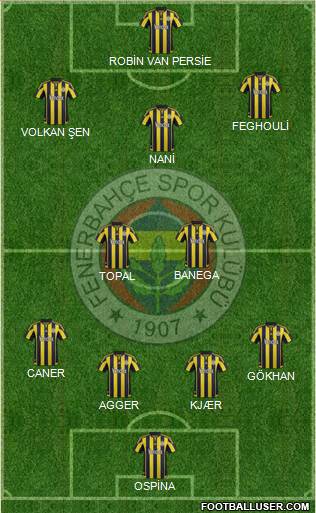 Fenerbahçe SK Formation 2016