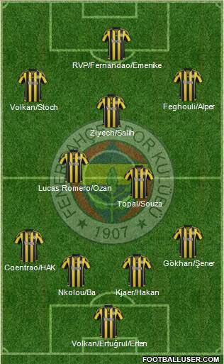 Fenerbahçe SK Formation 2016