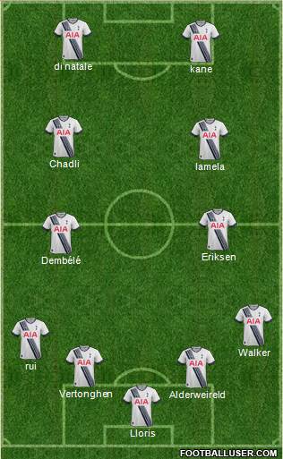 Tottenham Hotspur Formation 2016
