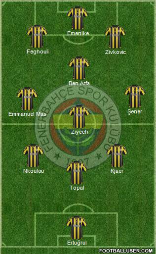 Fenerbahçe SK Formation 2016