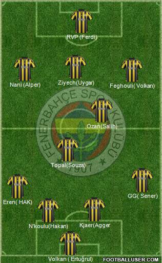 Fenerbahçe SK Formation 2016