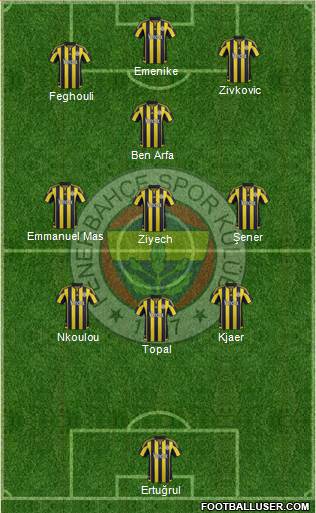 Fenerbahçe SK Formation 2016