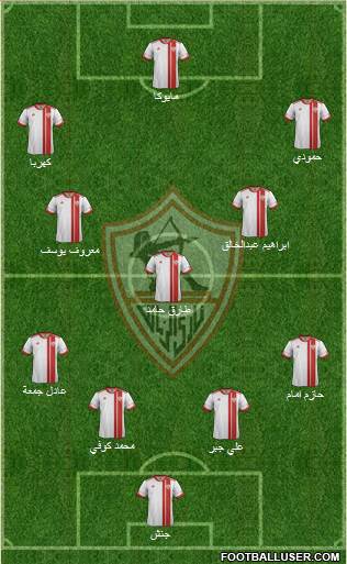 Zamalek Sporting Club Formation 2016