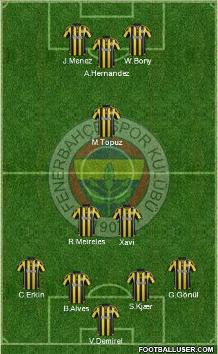 Fenerbahçe SK Formation 2016
