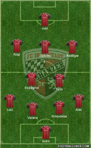 FC Ingolstadt 04 4-2-3-1 football formation