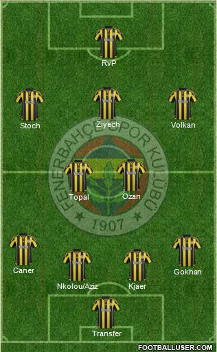 Fenerbahçe SK Formation 2016