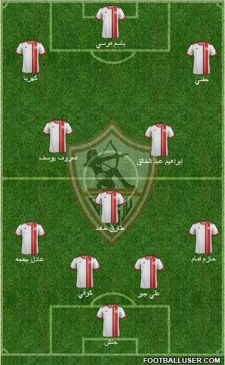 Zamalek Sporting Club Formation 2016