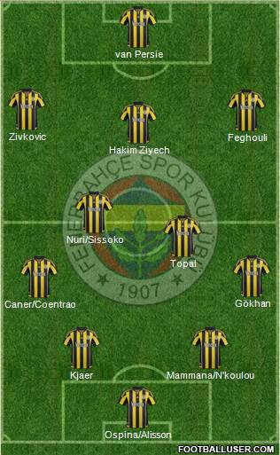Fenerbahçe SK Formation 2016