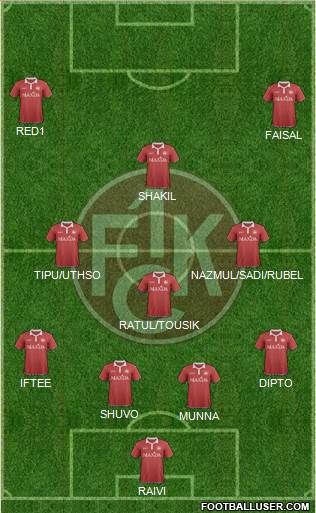 1.FC Kaiserslautern Formation 2016