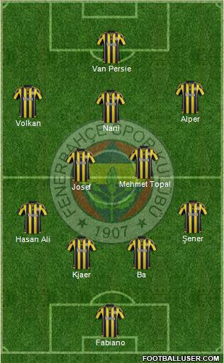 Fenerbahçe SK Formation 2016