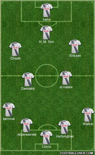 Tottenham Hotspur Formation 2016