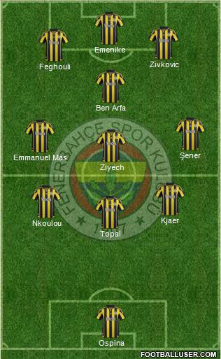 Fenerbahçe SK Formation 2016