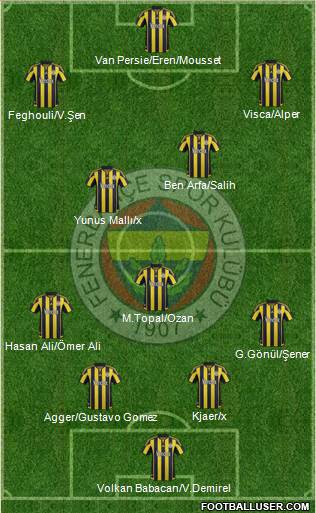 Fenerbahçe SK Formation 2016