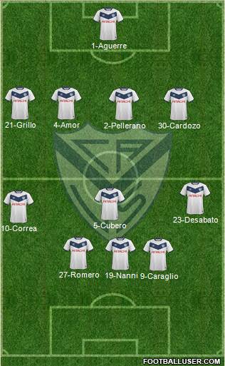 Vélez Sarsfield Formation 2016