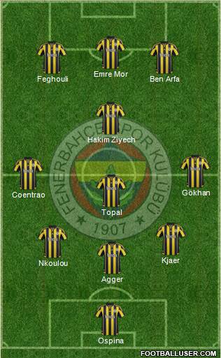 Fenerbahçe SK Formation 2016