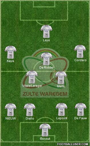 SV Zulte Waregem football formation