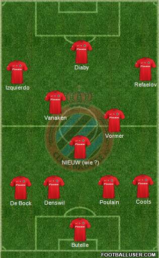 Club Brugge KV Formation 2016