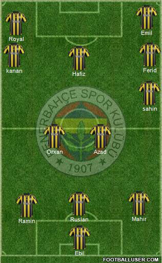 Fenerbahçe SK Formation 2016