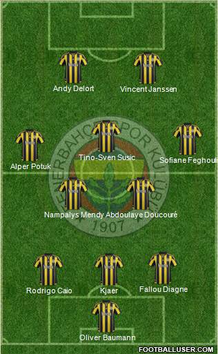 Fenerbahçe SK Formation 2016