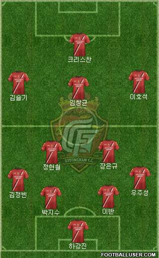 Gyeongnam FC Formation 2016