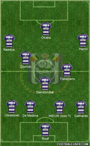 RSC Anderlecht Formation 2016