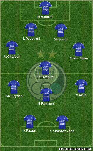 Esteghlal Tehran Formation 2016