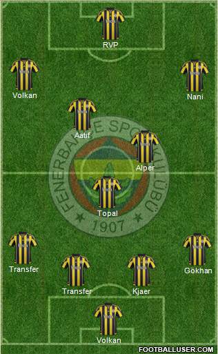 Fenerbahçe SK Formation 2016