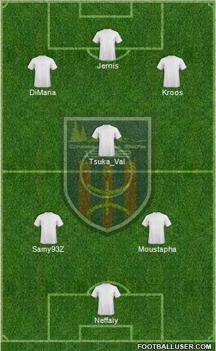 Chabab Aurès Batna 4-1-2-3 football formation