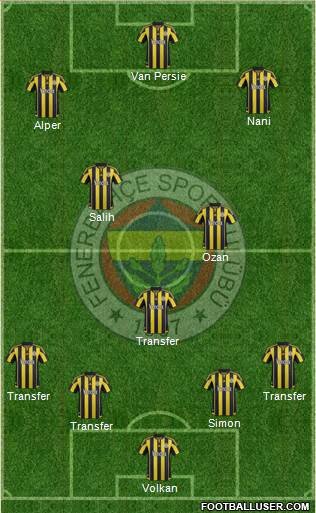 Fenerbahçe SK Formation 2016