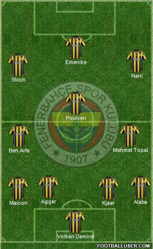 Fenerbahçe SK Formation 2016