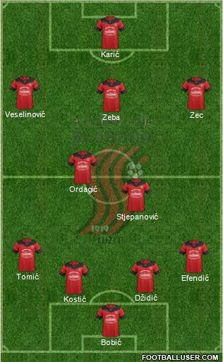 FK Sloboda Tuzla Formation 2016