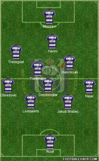 RSC Anderlecht Formation 2016