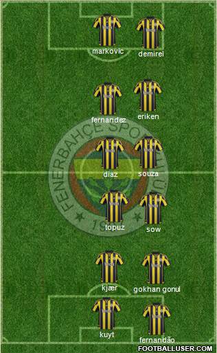 Fenerbahçe SK Formation 2016
