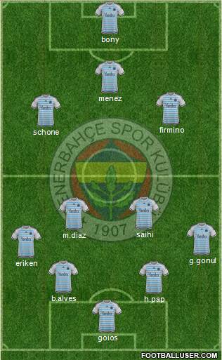 Fenerbahçe SK Formation 2016