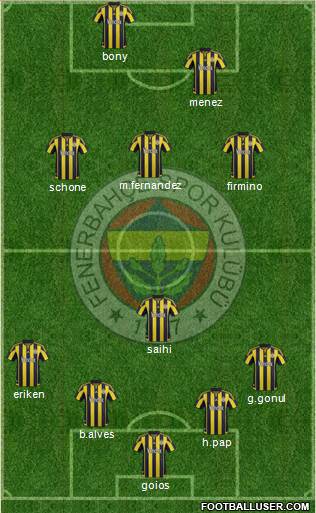 Fenerbahçe SK Formation 2016